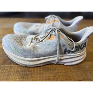 Hoka One One Clifton 9 Vanilla Astral Running Shoes Women US 11B 1127896-VLS